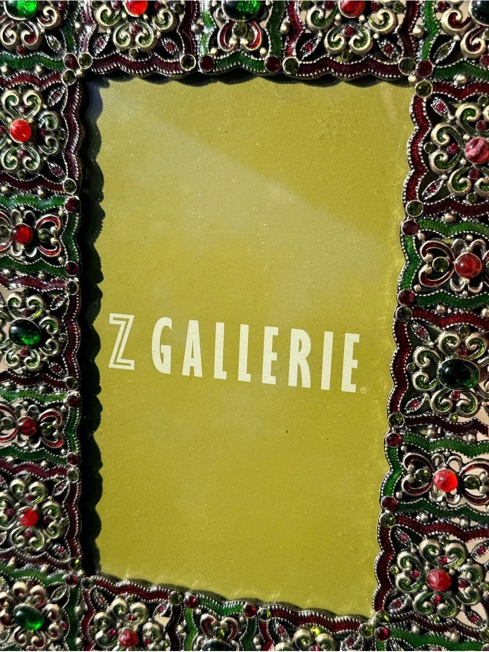 Z Gallerie Jeweled Picture Frames Bundle! Metal Enamel Crystals - Like New!